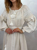 Linen Woman embroidery dress “Olenka”