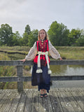 Replica of Antique Ukrainian Corset / Bright Red
