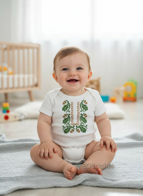 Dub bodysuit Vyshyvanka for baby boy Embroidery for boy Embroidered shirt for baby