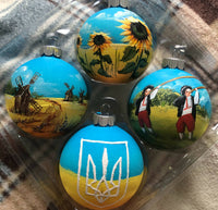 Christmas ornaments "Ukraine" set of 4pcs