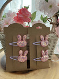 Easter bunny hair clips