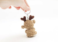 Crochet deer keychain