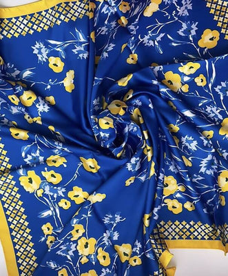 Painting Scarf- Silk scarf--Ukrainian Mavka- Shawl Neck scarf-Ukrainian artist-ukrainian shawl-Ukrainian scarf
