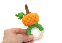 Pumpkin baby rattle toy