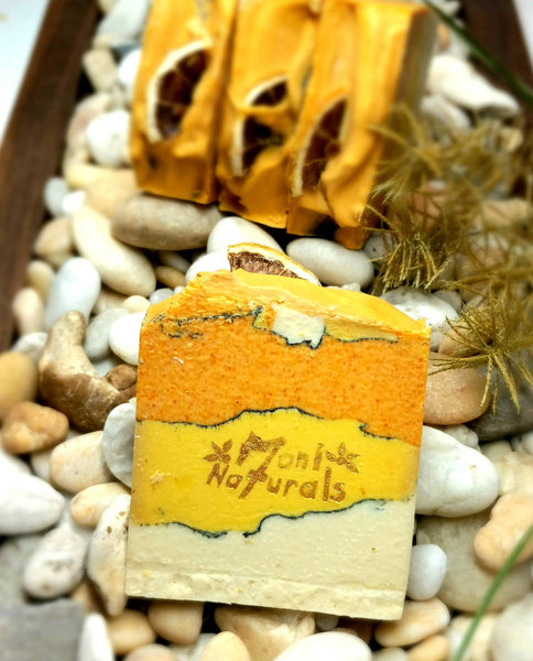 Turmeric Annatto Ginger and Lime artisan soap