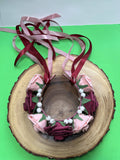 Super light ukrainian head wreath in red and pink ./ headband