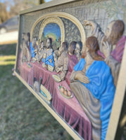 Jesus last supper, Religious home decor, The last supper, Cristmas gift, Baptism present, Religious inspirational sign, The secret supper