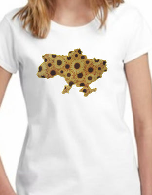 Sunflowers / Ukrainian t-shirt / Ukrainian flowers / Embroidered t-shirt