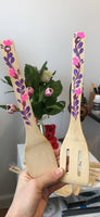 Wooden hand painted spatula