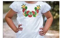 Vyshyvanka / girl's vyshyvanka / Ukrainian style t-shirt / embroidered t-shirt / Ukraine / support Ukrainian / Ukrainian embroidery