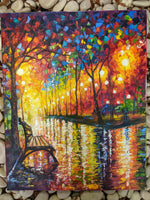 Painting "Autumn in the park" based on l. Afremov's work