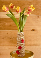 Straw weaving vase (glass vase inside) 20$ each (Set of 2 35$)