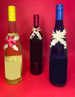 Wine bottle decor. Toppers. Cover. Set of 3. Straw weaving traditional technique