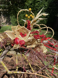 Ukrainian straw weaving head wreath. / headband. Natural product. Handmade. Free shiping in the USA