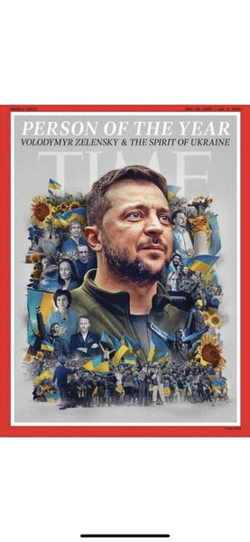 TIME Magazine PERSON OF THE YEAR- Volodymyr Zelensky Ukraine December 2022