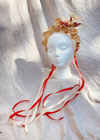Ukrainian straw weaving head wreath. / headband. Natural product. Handmade. Free shiping in the USA