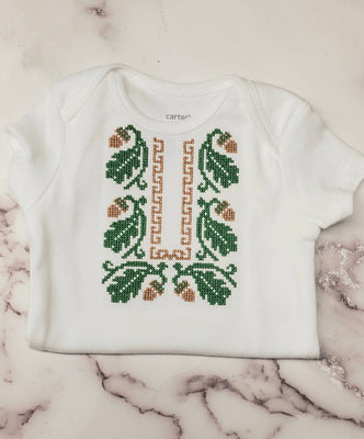 Dub bodysuit Vyshyvanka for baby boy Embroidery for boy Embroidered shirt for baby