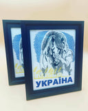Ukrainian Kozak with Horse Machine Embroidery