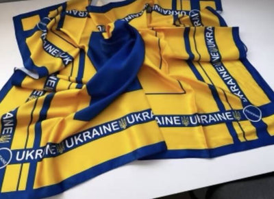 Painting Scarf- Silk scarf--Ukrainian Mavka- Shawl Neck scarf-Ukrainian artist-ukrainian shawl-Ukrainian scarf