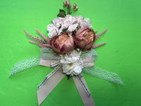 Easter basket decorations “White and pink spring flowers”