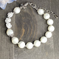 Clear White - Rosary Bracelet
