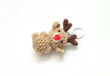 Crochet deer keychain