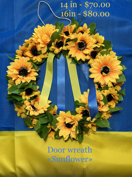 Sunflower door wreath