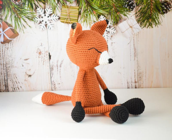 Crochet Fox "Lys Mykyta" toy