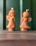 Candle Angel (set of 2) / Beewax Candle/ Honey smell candle