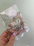 Set of 2 Christmas ornaments “Trident “