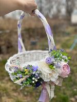 New Decorated Easter Basket “ Lavender collection “ large