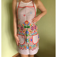 Linen Aprons & Towels with Ukrainian embroidery print