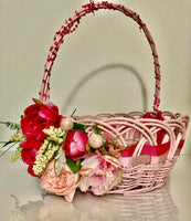 Decorated Easter Basket « Pink peonies collection “