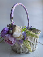 Decorated Easter Basket “ Lavender collection “ new