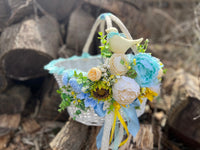 Decorated Easter Basket with sunflowers :