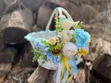 Decorated Easter Basket with sunflowers :