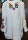White jacket with embroidery (L)