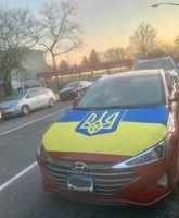 Ukraine flag car hood engine cover/ fabric not a sticker