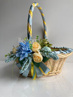 Decorated Easter Basket « Blue and Yellow “