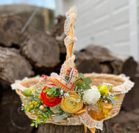New Decorated Easter Basket with handmade bird large size