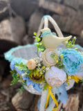 Decorated Easter Basket with sunflowers :