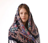 Woolen shawl / scarf with flowers “ Dynasty”