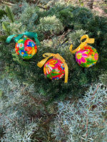 Set of Hand painted ornaments “Ukrainian Flowers”
