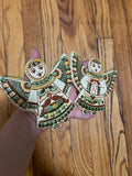 Set of 2 Ceramic ornaments / angels
