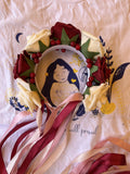 Ukrainian head wreath in red and cream.