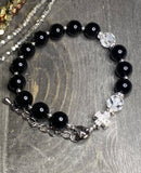 Sparkly Black - Bracelet Rosary