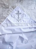Baby baptism blanket krygma embroidered blanket for baby gift for baptism with cross