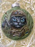 Christmas ornament " Cat protector"