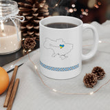 Ukraine mug | Home where the heart lives | White ceramic mug 11 oz | Free shipping