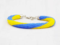 Ukrainian Flag yellow blue bracelet Stand With Ukraine jewelry Ukraine colors